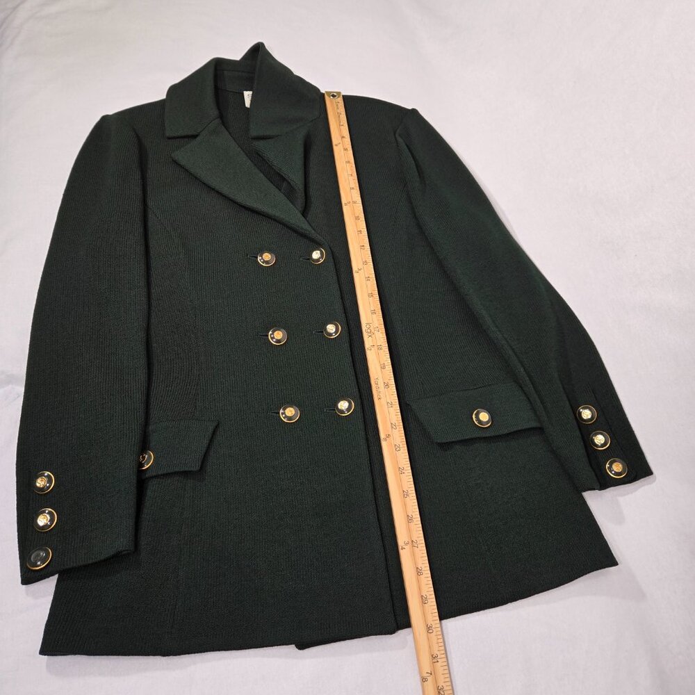 ST. JOHN Collection by Marie Gray Elite-Green Santana Knit Blazer Women Size 10. - Picture 15 of 17